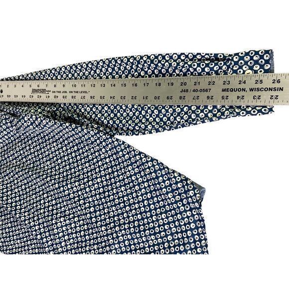 7 Diamonds Blue Design Shirt Flip Cuff Long Sleeve Button Up Chest Sz 44”/ L-30” - Picture 13 of 13